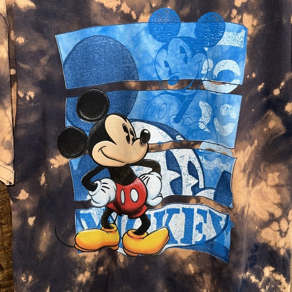 Disney Mickey Mouse Tie Dye Short Sleeve T Shirt Size Medium 100% Cotton - Picture 3 of 7